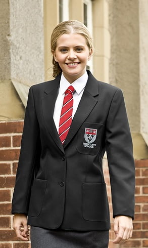 Image of School girl with blazer