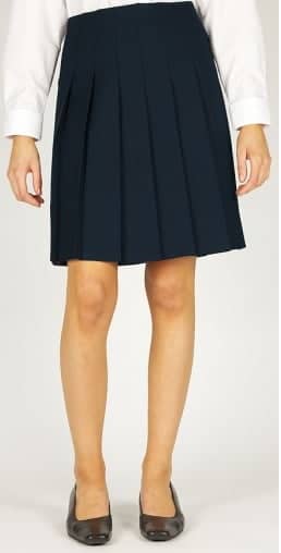 Navy Stitch Down Pleat Skirt - Just-SchoolWear & Academy School Uniforms
